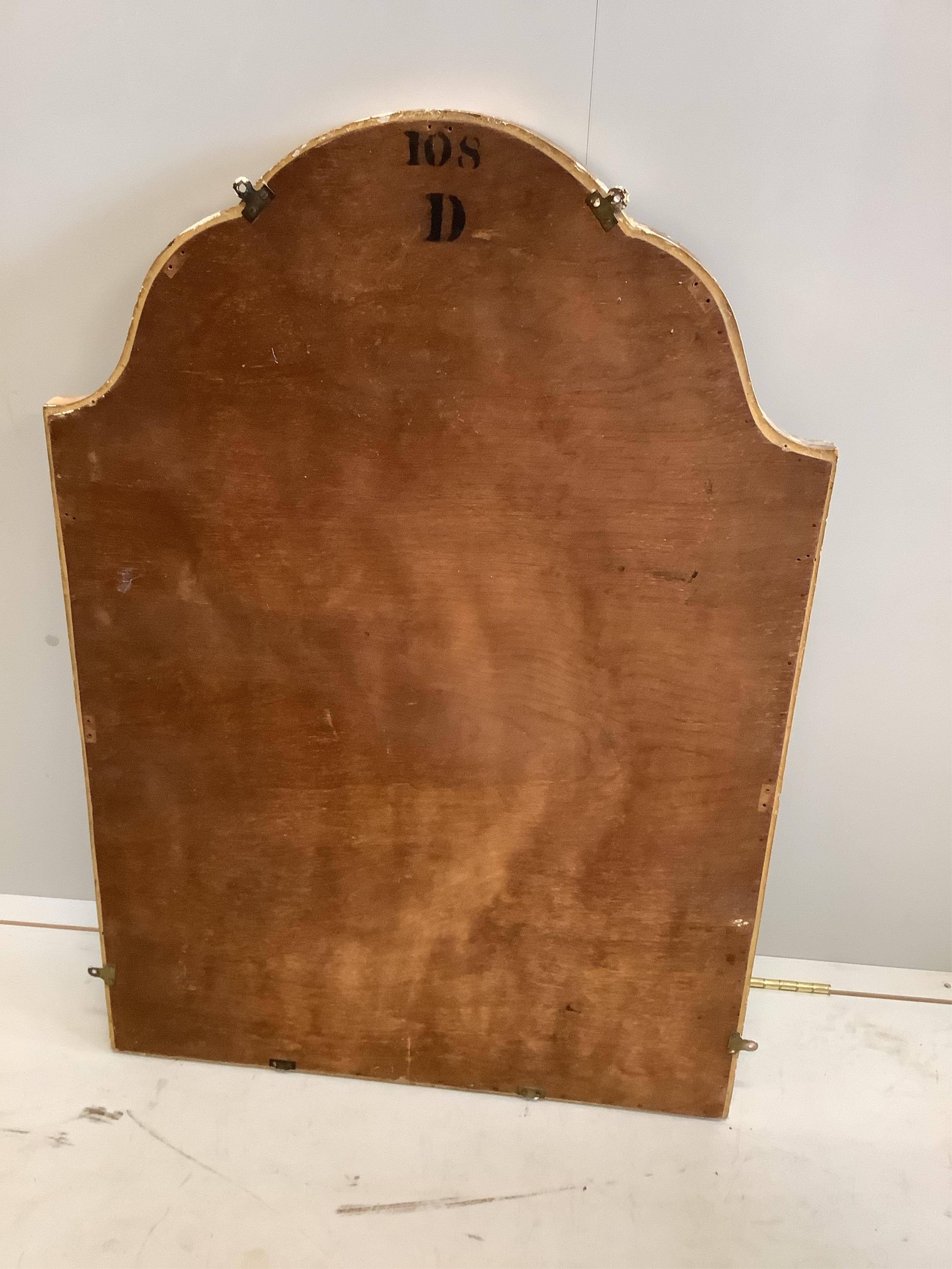 An 18th century style giltwood and composition marginal plate wall mirror, width 74cm, height 107cm. Condition - good